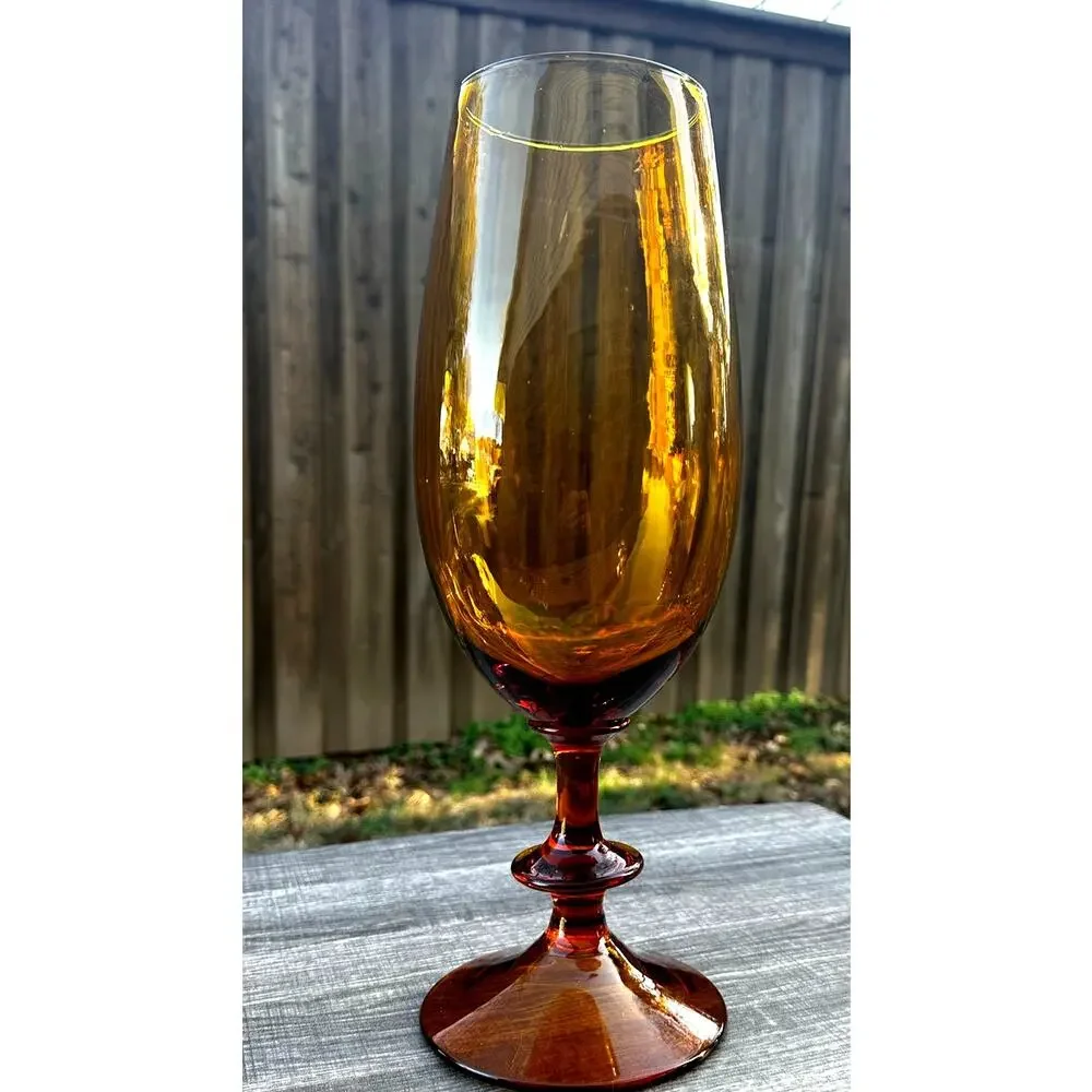 Stunning Mid-Century Vintage Amber Glass 14.5